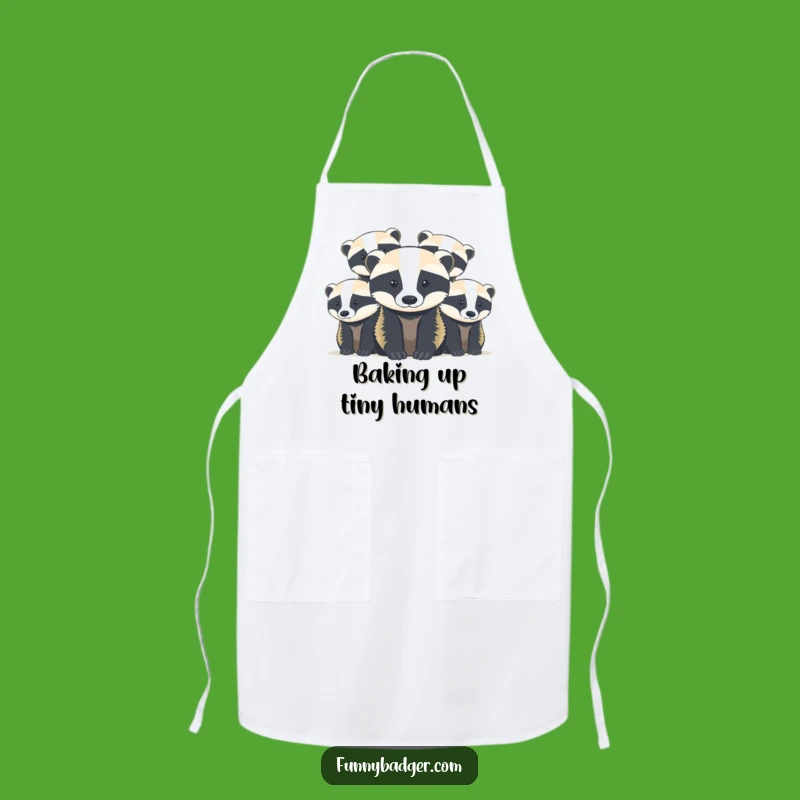 Funny Badger Cubs Apron: Kitchen Cutness with Peek-a-Boo, Humorous Cook Gift!