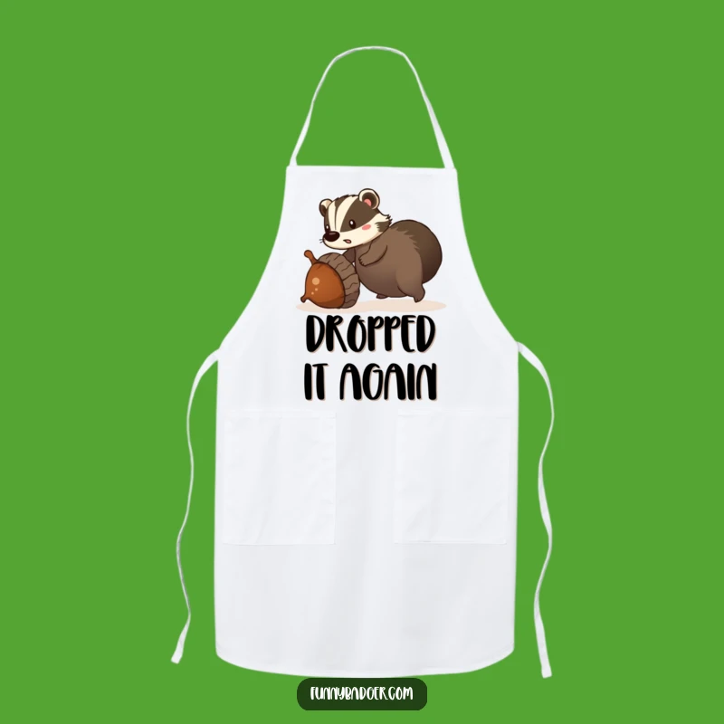 Funny Tripping Badger Apron - Hilarious Kitchen Wear for Accidental Chefs