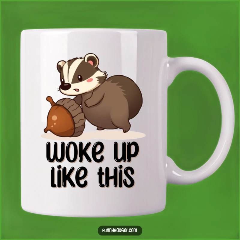Funny Tripping Badger Mug - Hilarious Gift for Clumsy Friends & Nature Lovers