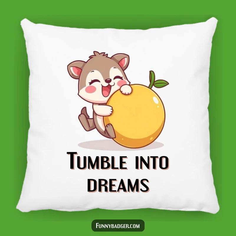 Funny Fruit Tumble Pillow: Comfy Cushion with Wobbly Fruit Chaos