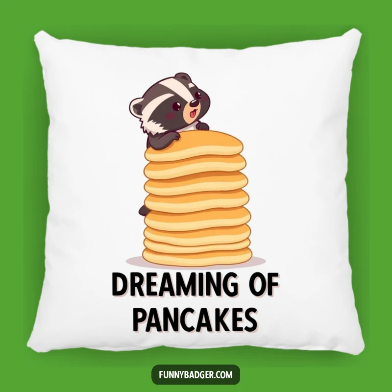 Funny Pancake Badger Pillow - Soft & Hilarious Accent for Cozy Ambition