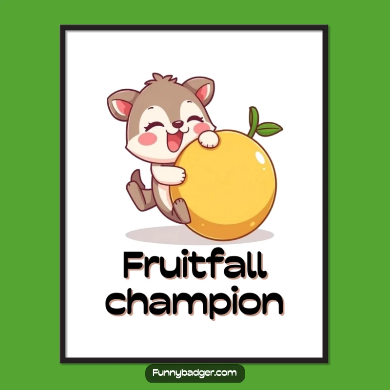 Funny Fruit Tumble Digital Art: Instant Wobbly Fruit Comedy for Walls