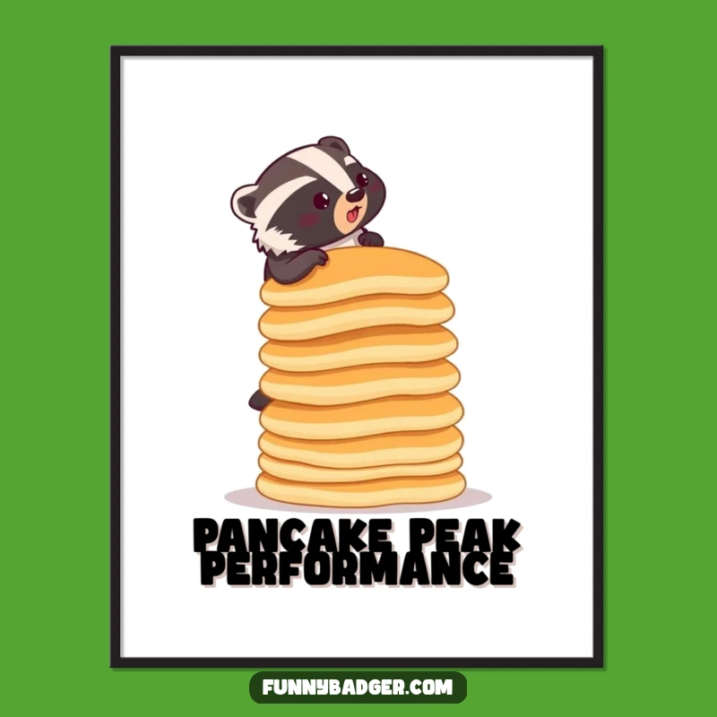 Funny Pancake Badger Digital Art - Instant Ambitious Decor for Your Walls