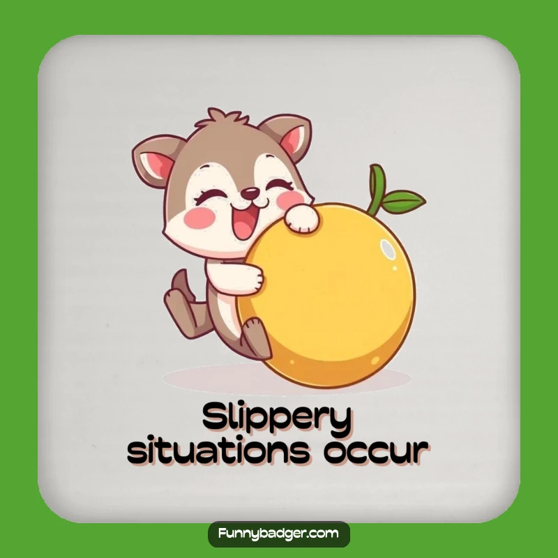 Funny Fruit Tumble Coasters: Protect Tables from Wobbly Fruit Mishaps