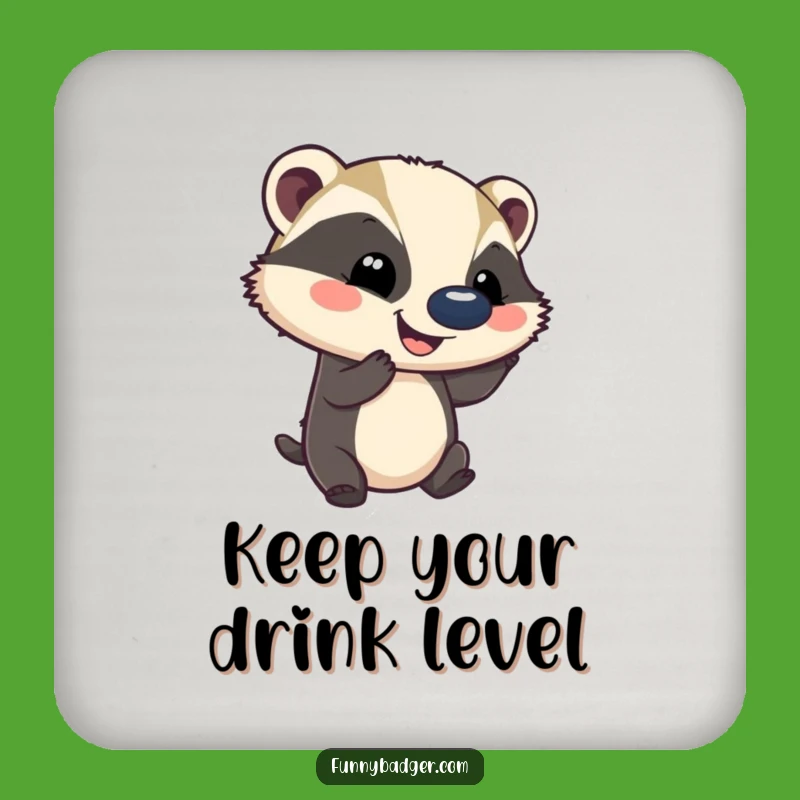 Funny Badger Ball-Bouncing Drink Coaster - Protects Surfaces with Hilarious Skill