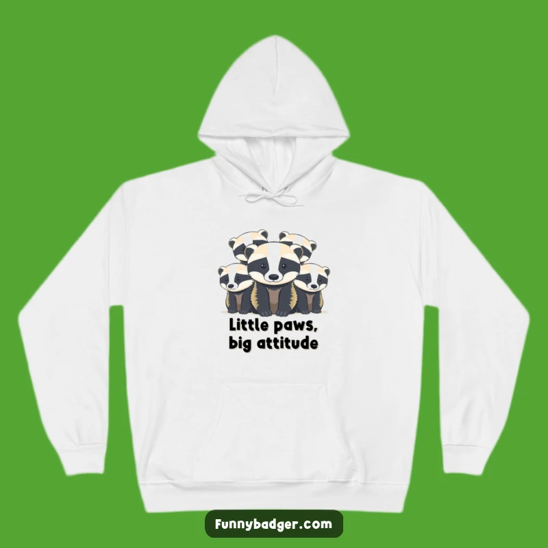 Funny Badger Cubs Hoodie: Cozy Peek-a-Boo Style, Ultimate Humorous Gift!
