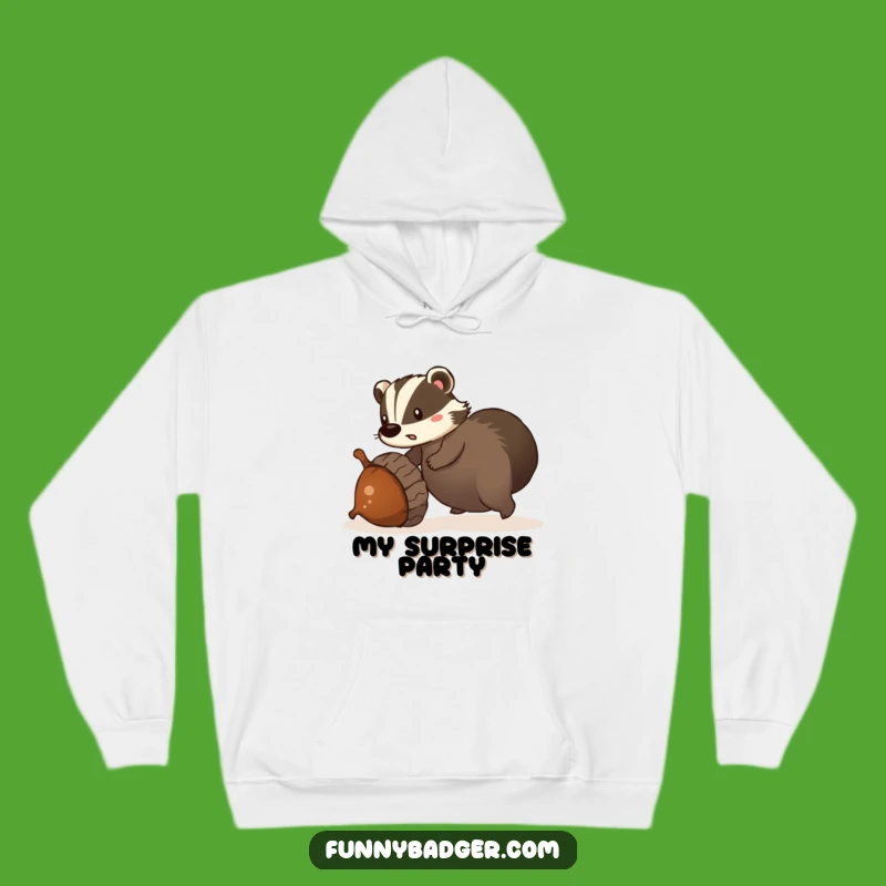 Cozy Funny Tripping Badger Hoodie - Warm & Hilarious Gift for Accidental Comfort