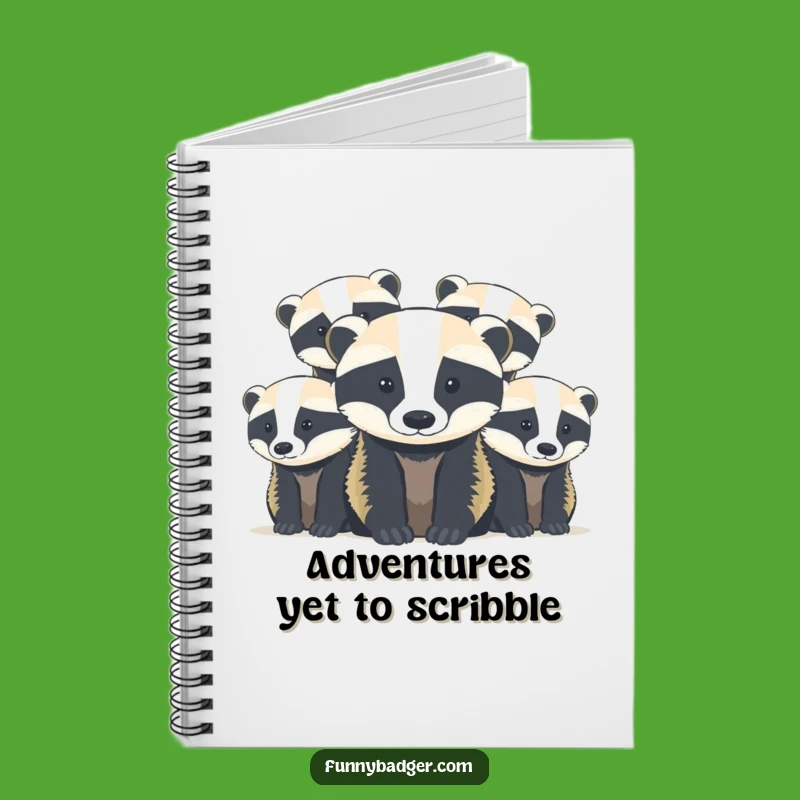 Funny Badger Cubs Notebook: Jot Down Notes with Peek-a-Boo Fun, Humorous Gift!