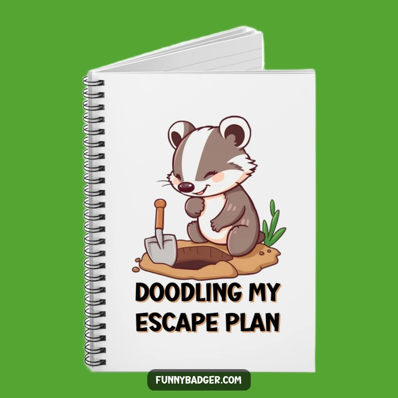 Funny Badger Notebook: Dig Deep with Enthusiasm, Humorous Gift!
