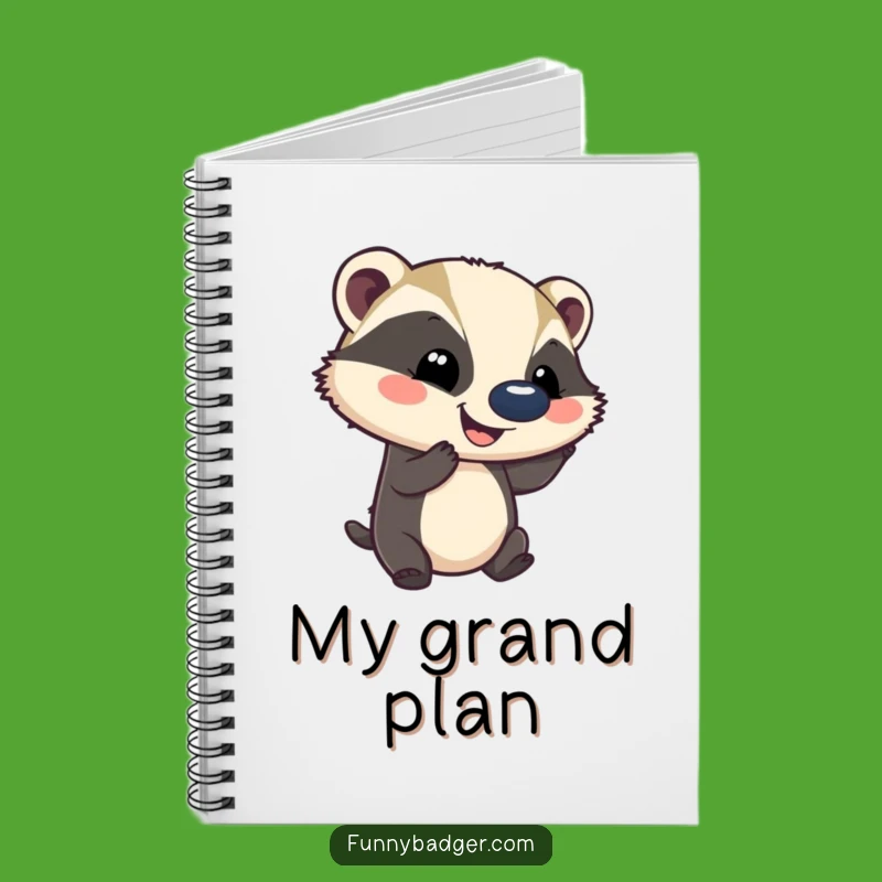 Funny Badger Ball-Bouncing Notebook - Hilarious Journal for Playful Notes & Ideas