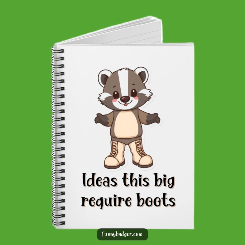 Funny Badger Notebook: Stomp with Joy, Humorous Gift!