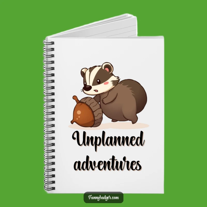 Funny Tripping Badger Notebook - Hilarious Journal for Spontaneous Notes & Ideas