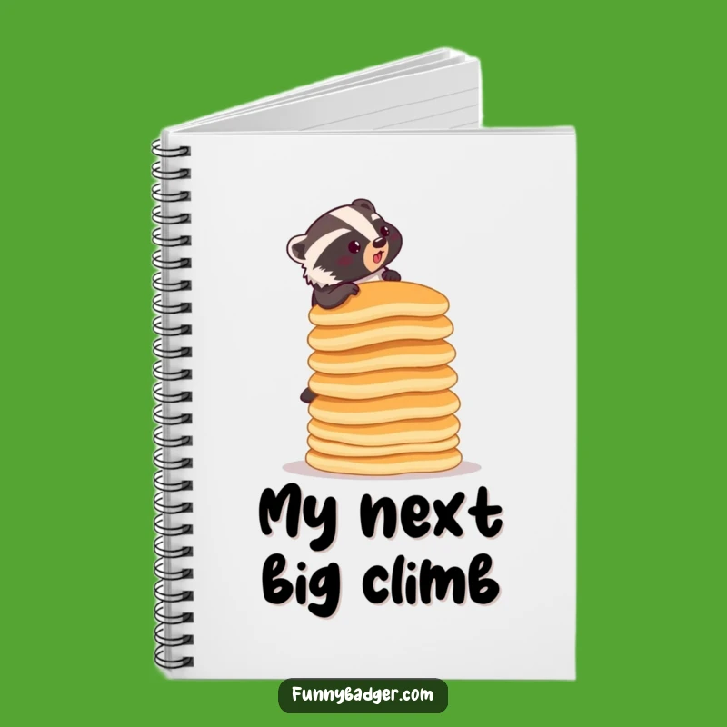 Funny Pancake Badger Notebook - Hilarious Journal for Ambitious Notes & Ideas