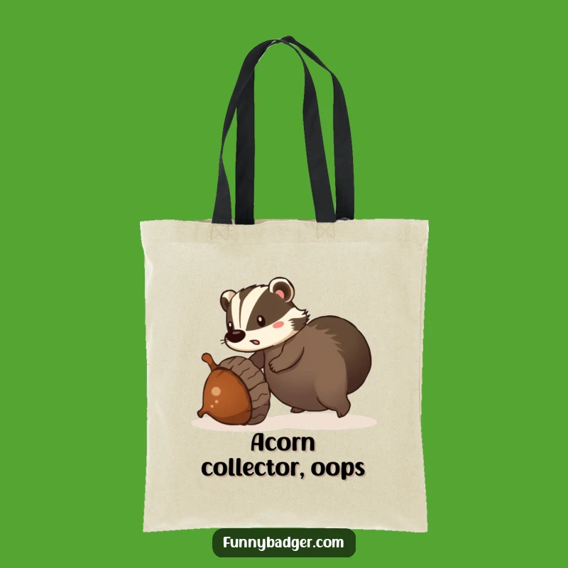 Funny Tripping Badger Tote Bag - Eco-Friendly & Hilarious Companion for Errands